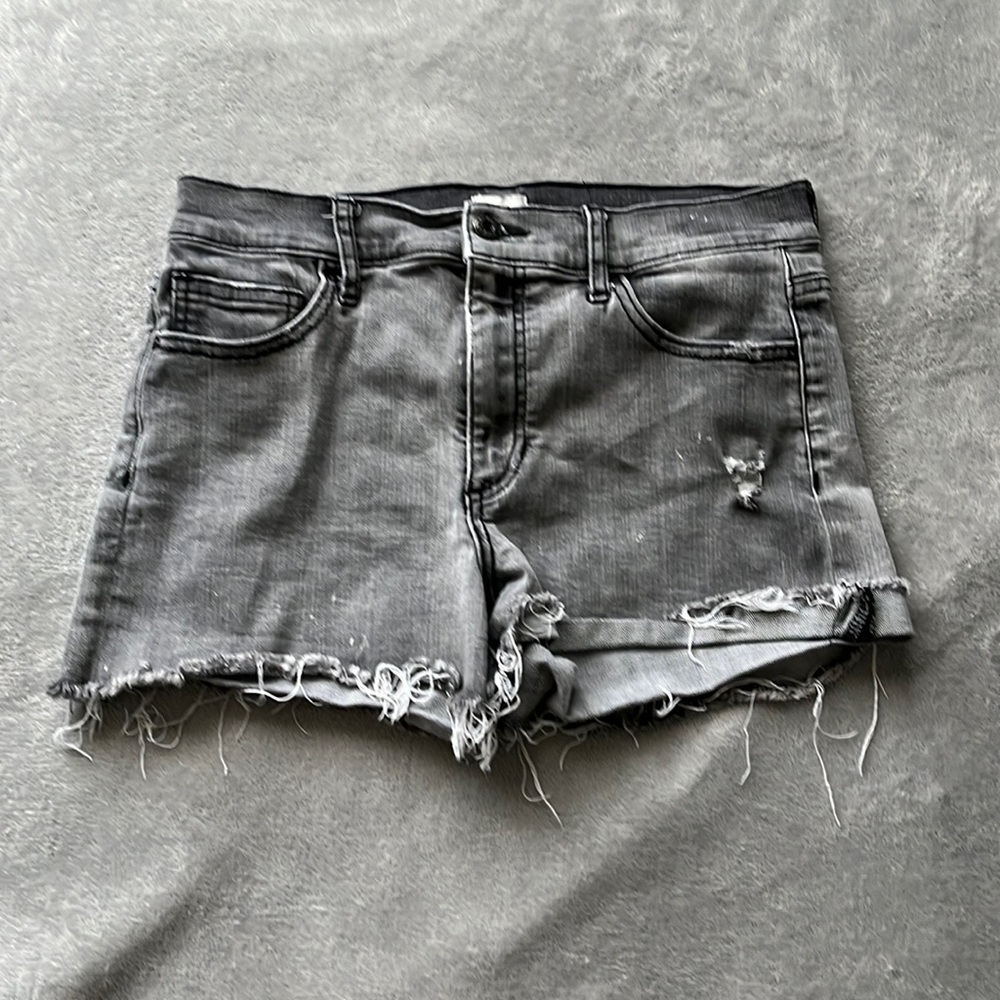 Gray ripped shorts